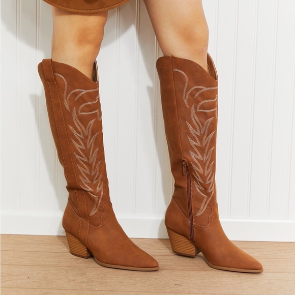 (Last Sizes!) Country Style Southern Knee Length Boots - Picture 8 of 11